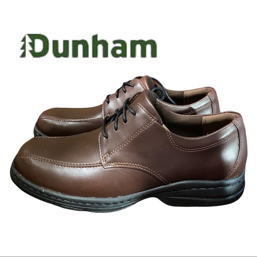 NEW Dunham "Bryce" Men's Brown Leather Oxford Dress Shoes 8 8D
